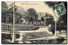 CPA Vichy Entree principale du Casino