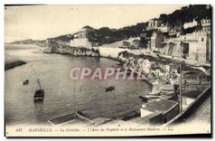 CPA Marseille La Corniche L'Anse du Prophete et le Restaurant Roubion