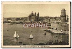 CPA Marseille Cathedrale et Fort Saint Jean