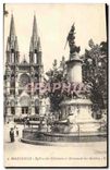 CPA Marseille Eglise des Reformes et Monument des Mobiles