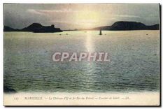 CPA Marseille Le château d'If et les Iles du Frioul Coucher de soleil