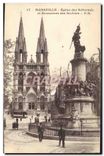 CPA Marseille Eglise des Reformes et Monument des Mobiles
