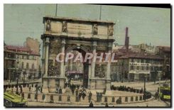 CPA Marseille La Place d'Aix et Arc de Triomphe