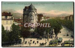 CPA Marseille L'Avenue du Prado vue de la place Castellane