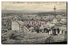 CPA Marseille Passerelle de l'ascenseur de Notre Dame de la Garde