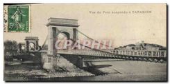 CPA Tarascon Vue du Pont suspendu a Tarascon