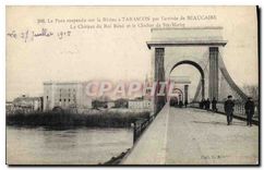CPA Tarascon Le Pont suspendu sur le Rhone