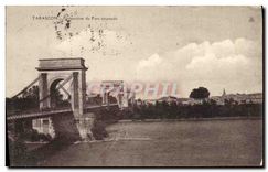 CPA Tarascon Perspective du Pont suspendu
