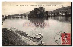 CPA Vernon (Eure) L'Ile Corday Le Pont et Vernonnel