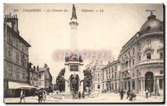 CPA Chambery (Savoie) La Fontaine des Elephants