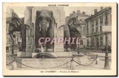 CPA Chambery (Savoie) Fontaine des Elephants