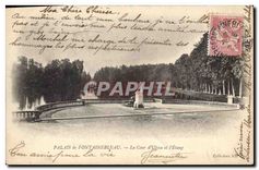 CPA Palais de Fontainebleau La Cour d'Ulysee et l'Etang 