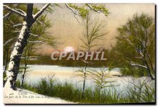 CPA Lyon Le Parc de la Tete d'Or sous la neige 