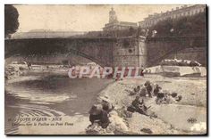 CPA Cote d'Azur Nice Laveuses le Paillon au Pont Vieux 