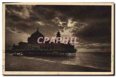 CPA Nice Alpes Maritimes Crepuscule sur le Palais de la Jetee 