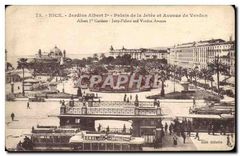 CPA Nice Jardins Albert Palais de la Jetee et Avenue de Verdun Tramway