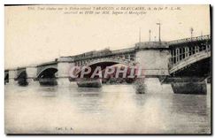 CPA Pont viaduc sur le Rhone reliant Tarascon et Beaucaire 