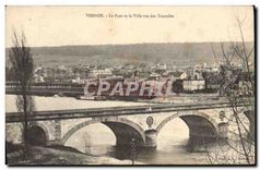 CPA Vernon Le Pont et la Ville vus des Tourelles 