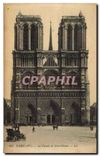 CPA Paris La Facade de Notre Dame 