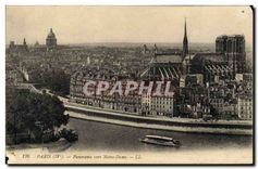 CPA Paris Panorama vers Notre Dame 