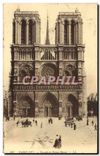CPA Paris Facade de Notre Dame 