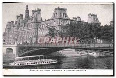 CPA Paris Le Pont d'Arcole L'Hotel de Ville 