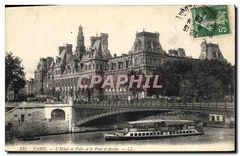 CPA Paris L'Hotel de Ville et le Pont d'Arcole 
