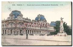 CPA Paris Musee du Louvre et Monument Gambetta 