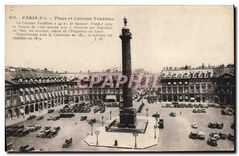 CPA Paris Place et Colonne Vendomme 