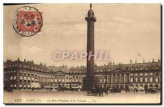 CPA Paris La Place Vendomme et la Colonne 