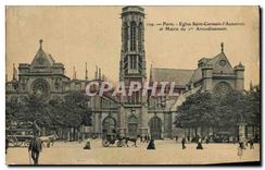CPA Paris Eglise Saint Germain l'Auxerrois et Mairie du 1st Arrondissement 