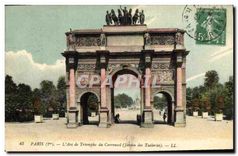 CPA Paris Ier l'Arc de Triomphe du Carrousel jardin des Tusleries 