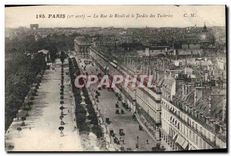 CPA Paris Ier arrt la rue de Rivoli et le jardin des Tuileries 