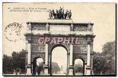 CPA Paris Ier l'Arc de Triomphe du carrousel jardin des Tuileries 