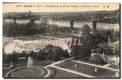 CPA Paris Ier Arr panorama du jardin des Tuileries et la rue de Rivoli 