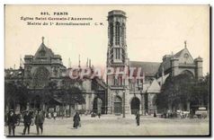 CPA paris eglise Saint Germain l'Auxerrois Mairie du 1er Arrondissement 
