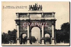CPA Paris Ier l'Arc de Triomphe du Carrousel Jardin des Tuileries 