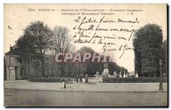 CPA Paris 6e Avenue de l'Observatoire fontaine Carpeaux Clinique et monument Tarnier 