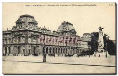CPA Paris 1er Musee du Louvre et Monument Gambetta 
