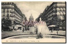 CPA Paris Ve la rue Soufflot et le Pantheon 