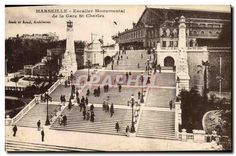 CPA Marseille Escalier Monumental de la Gare St Charles 
