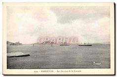CPA Marseille les Iles vues de la Corniche 
