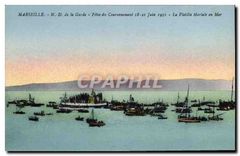 CPA Marseille N D de la Garde Fetes du Couronnement 18 21 juin 1931 la Flotille Mariale en Mer 