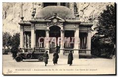 CPA Marseille Ascenseurs de N D de la garde la gare de depart 