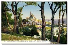 CPA Marseille Notre dame de la Garde vue a travers les Pins 