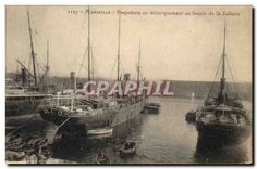 CPA Marseille Paquebots en debarquement au bassin de la Joliette 