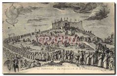 CPA Marseille une Procession a N D de la Garde en 1777 