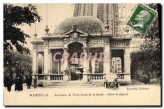 CPA Marseille Ascenseurs de Notre Dame de la Garde Gare de depart 