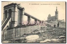 CPA Marseille Ascenseurs de N d de la Garde 