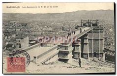 CPA Marseille les Ascenseurs de N d de la Garde 
